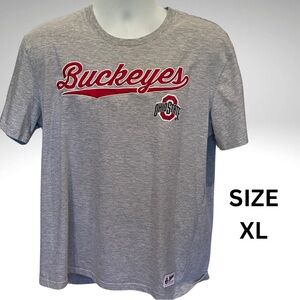 Ohio State Buckeyes T-Shirt XL – Athletic Heather Gray – Men’s NCAA Top Size XL